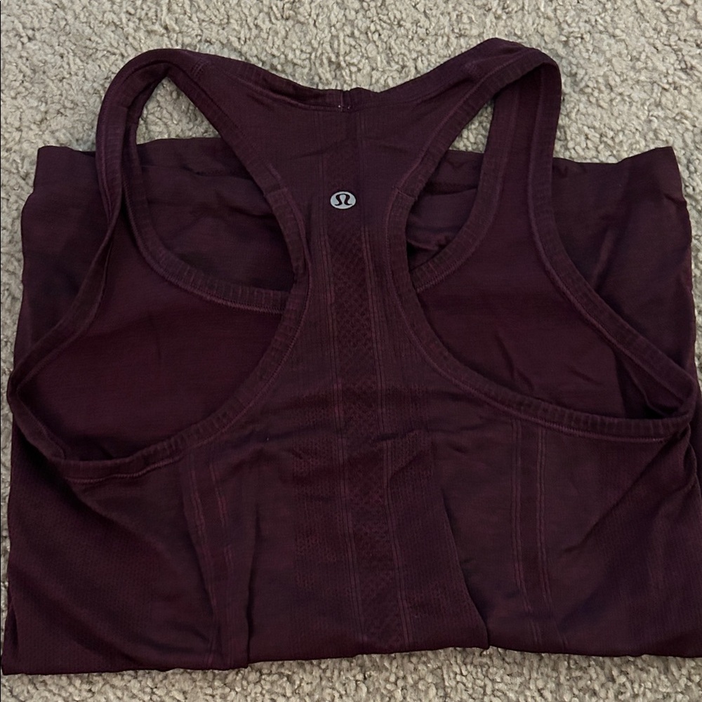 Burgundy Racerback Tank Top - Picture 2 of 2